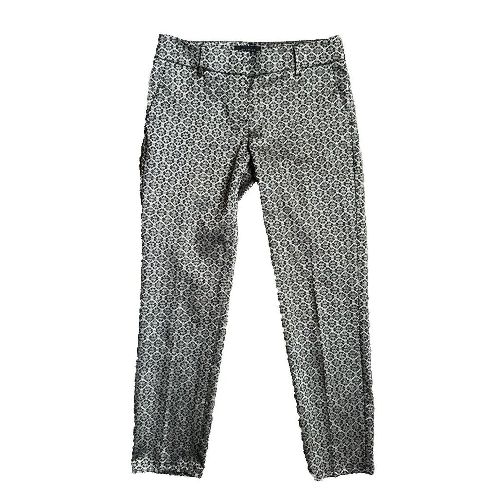 Ann Taylor Dress Pants Womens 2 Geometric Print Bohemian Metallic Y2K 90s Grunge